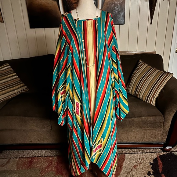 Lucky & Blessed • Size 3X • Boho • Dress/Cardigan Vest Set • Multi-Colors - Picture 4 of 16